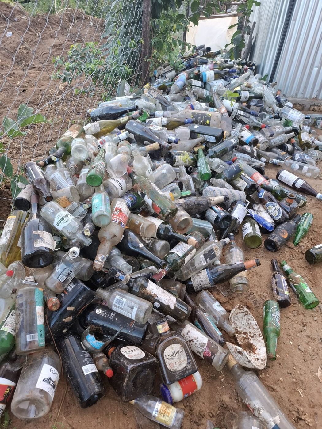 Glass sorted for recycling