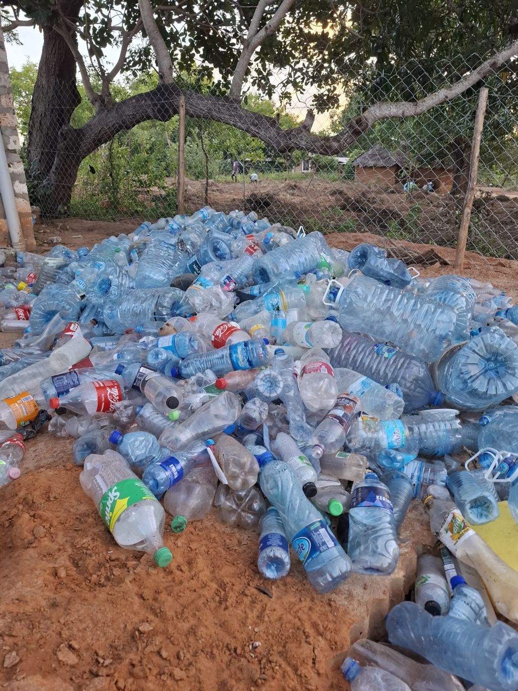 Plastic bottles sorted at the KEWASTE sorting area